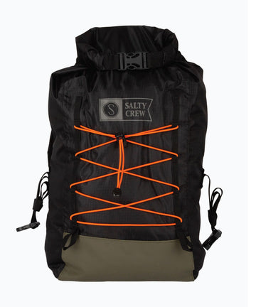 Salty Crew Thrill Seeker Roll Top Backpack - Black